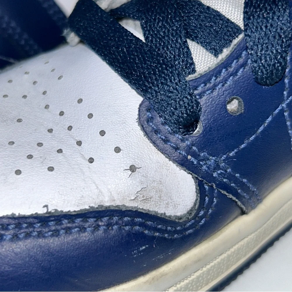 Nike Air Jordan 1 Retro High Kid Size 12C Blue White Athletic Shoes Sneakers - Picture 15 of 15